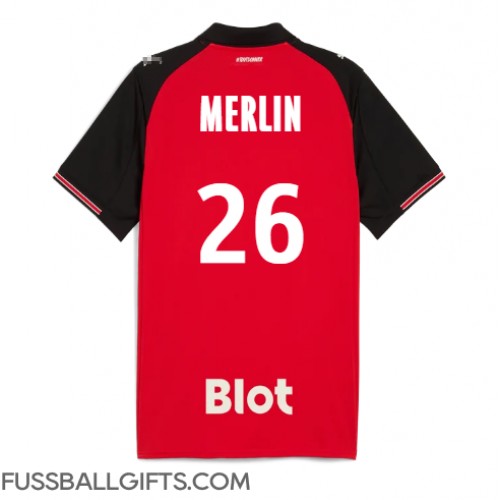 Stade Rennais Quentin Merlin #26 Fußballbekleidung Heimtrikot 2025-26 Kurzarm